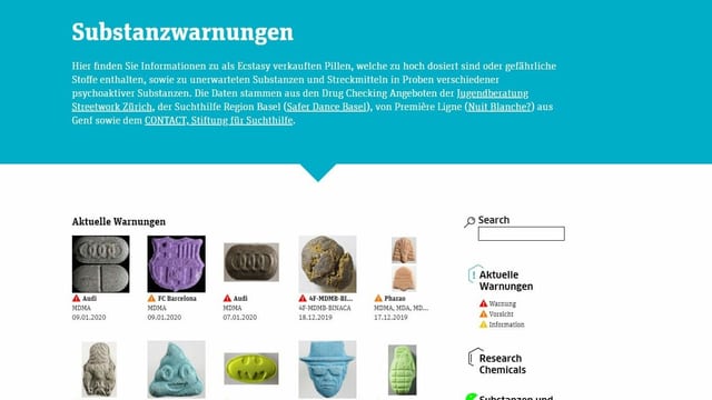 Foto der Internetseite mit aktuellen Warnungen. Foto der Internetseite mit aktuellen Warnungen.