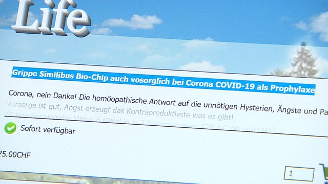 Screenshot Coronaschutz mit Chip Screenshot Coronaschutz mit Chip