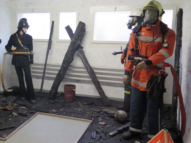 Verschiedene Ausrüstungen der Feuerwehr