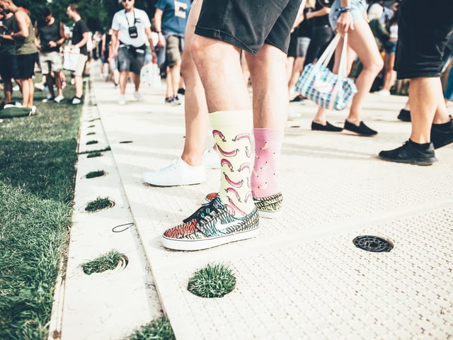 Farbige Socken.