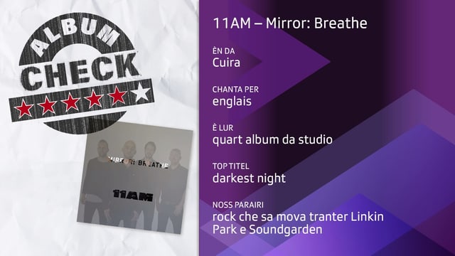 Grafica cun in check dal album. Grafica cun in check dal album.