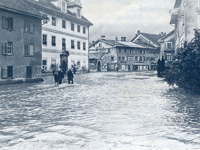 überschwemmte Stadt.