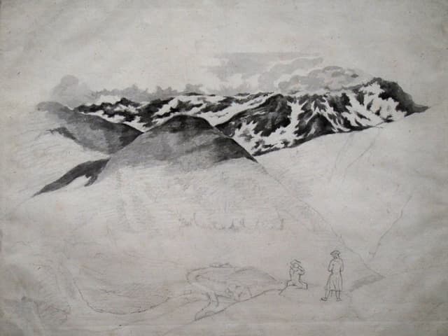 Skizze von Goethe: Scheideblick nach Italien Skizze von Goethe: Scheideblick nach Italien