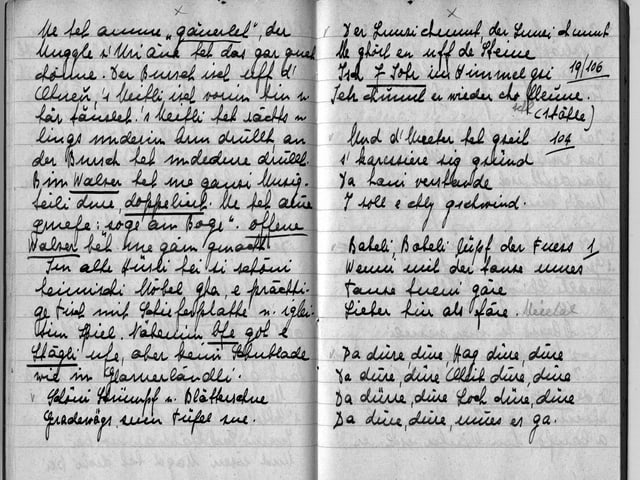 Die Handschrift von Hanny Christen. Die Handschrift von Hanny Christen.