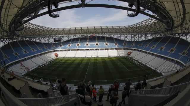 Leeres Fussballstadion Wolgograd-Arena. Leeres Fussballstadion Wolgograd-Arena.