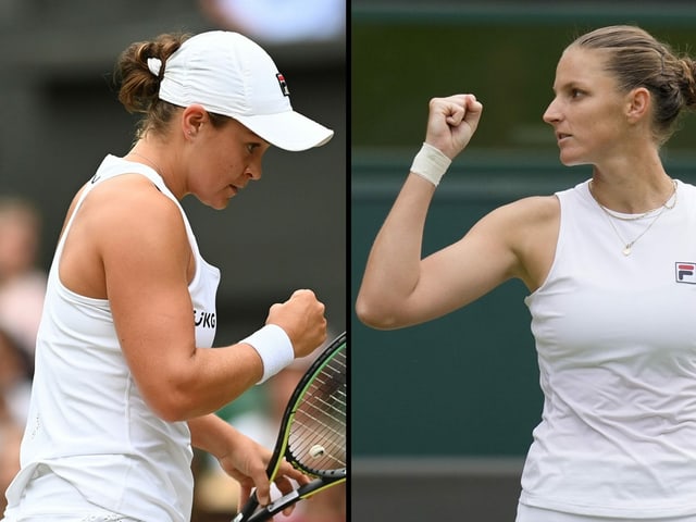 Im Final vom Wimbledon kommt es zum Duell Ashleigh Barty gegen Karolina Pliskova.