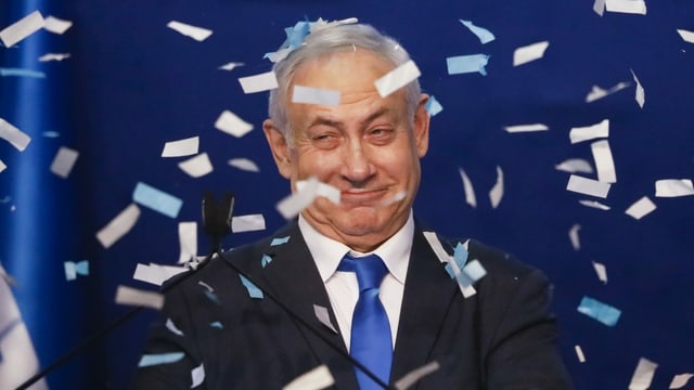 Netanjahu bei Siegesfeier im Likud-Hauptquartier Netanjahu bei Siegesfeier im Likud-Hauptquartier