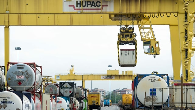 Firmengelände von Hupac in Norditalien. Firmengelände von Hupac in Norditalien.