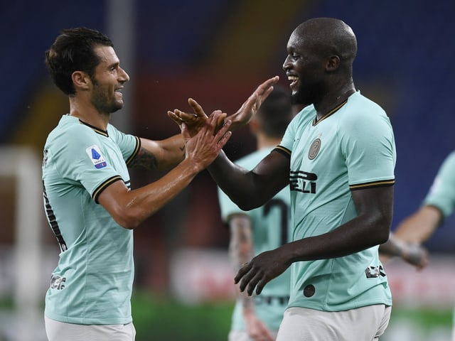 Antonio Candreva und Romelu Lukaku Antonio Candreva und Romelu Lukaku
