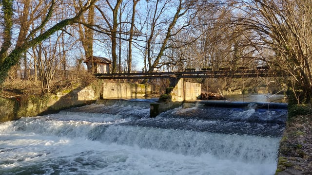 Stufe in einem Fluss Stufe in einem Fluss
