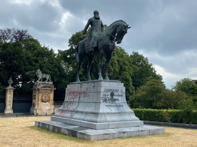 Statue von König Leopold II in Brüssel. Statue von König Leopold II in Brüssel.