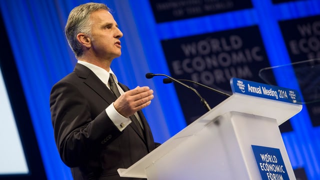 Didier Burkhalter bei seiner Eröffnungsrede am WEF Didier Burkhalter bei seiner Eröffnungsrede am WEF