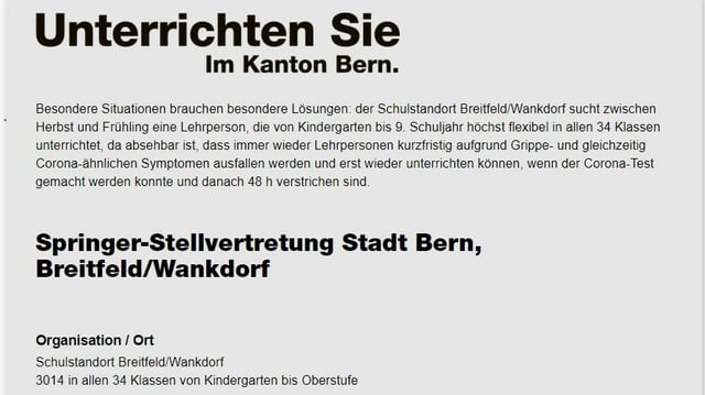 Stellenausschreibung Stellenausschreibung