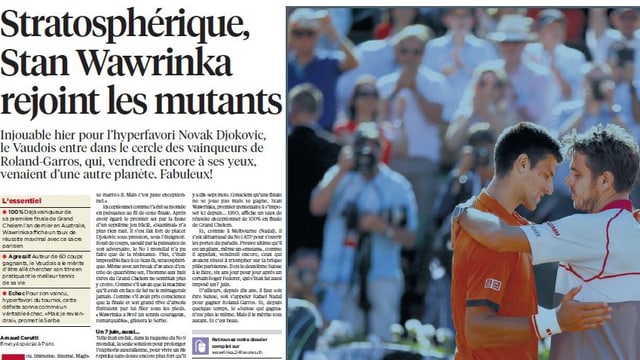 Wawrinkas überragender Auftritt im French-Open-Final. Wawrinkas überragender Auftritt im French-Open-Final.