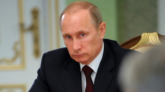 Porträt von Putin. Porträt von Putin.