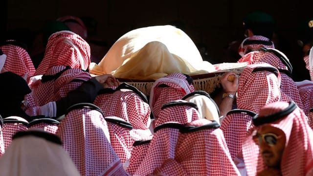 Der Leichnam von Abdullah wird zu Grabe getragen Der Leichnam von Abdullah wird zu Grabe getragen
