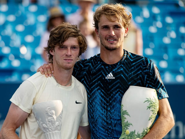 Andrej Rublew und Alexander Zverev Andrej Rublew und Alexander Zverev