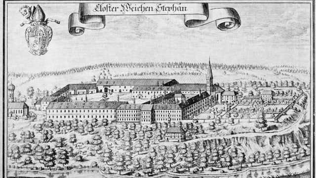 Kupferstich des Kloster Weihenstephan Kupferstich des Kloster Weihenstephan