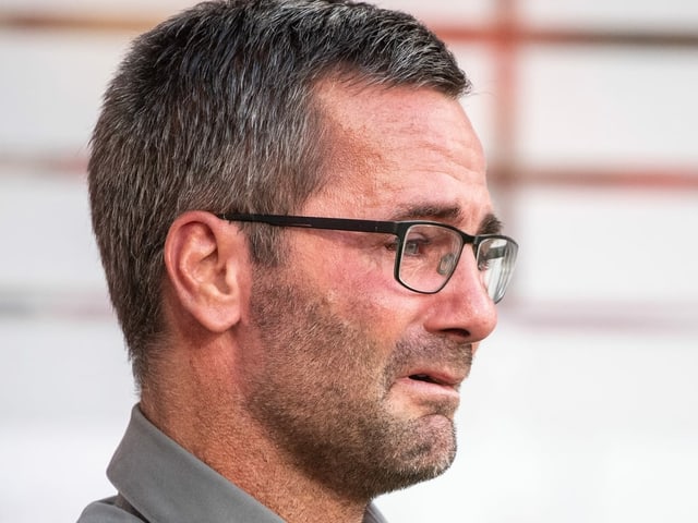 Nürnbergs Interimscoach Michael Wiesinger nach dem Schlusspfiff.