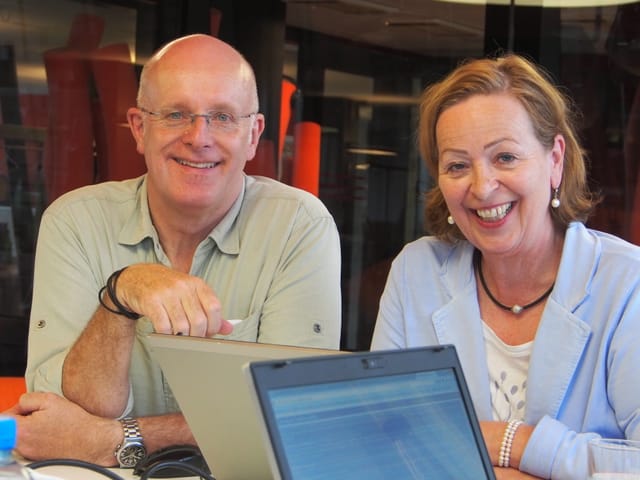 Urs Wälterlin und Elsbeth Gugger am Livechat.