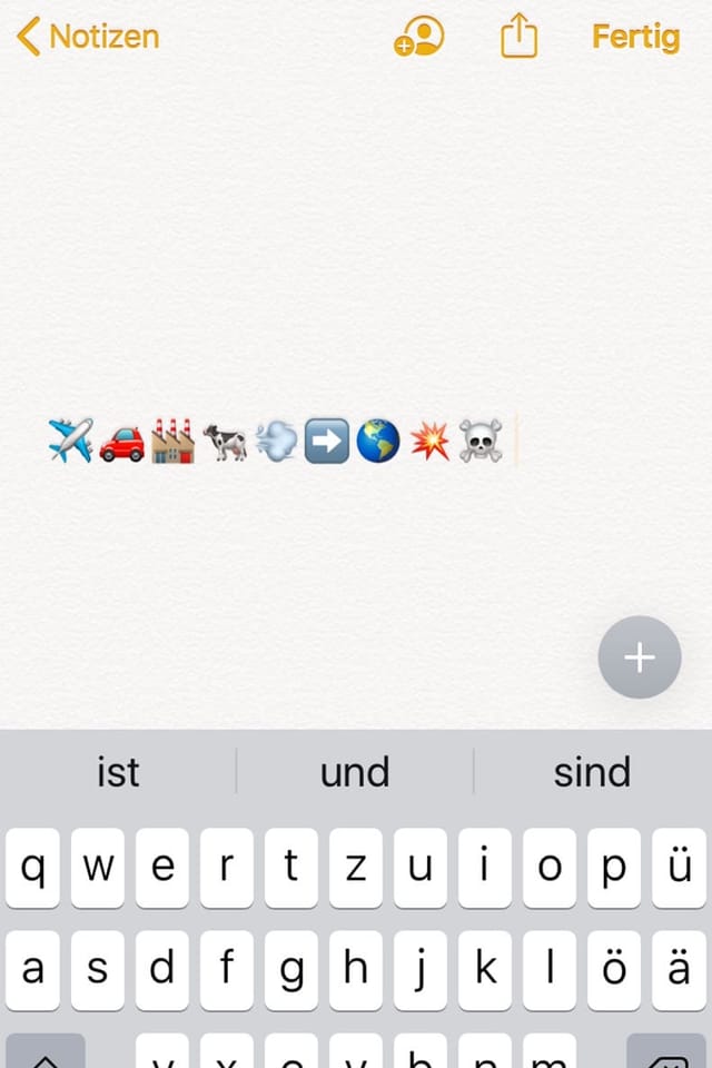 Textzeile mit Emoji Textzeile mit Emoji