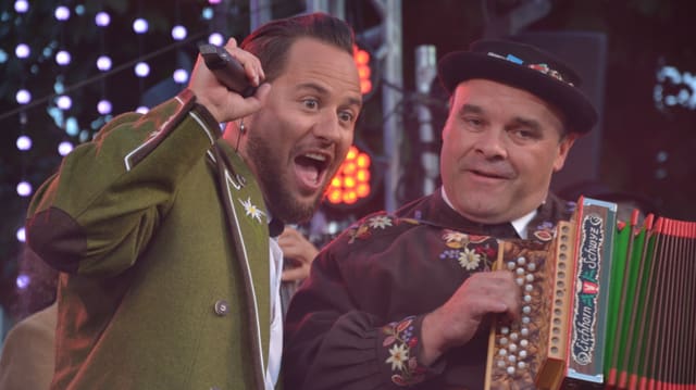 Trauffer und Peter Rymann singen den «Schacher Seppli».