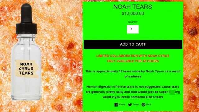 Fläschchen mit Aufschrift Noah Cyrus Tears Fläschchen mit Aufschrift Noah Cyrus Tears