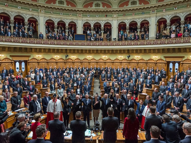 Die vereinigte Bundesversammlung von vorne. Die vereinigte Bundesversammlung von vorne.