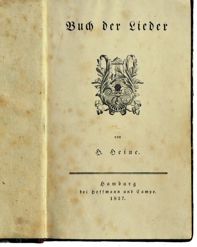 Originalausgabe des Buchs der Lieder von 1827. Originalausgabe des Buchs der Lieder von 1827.