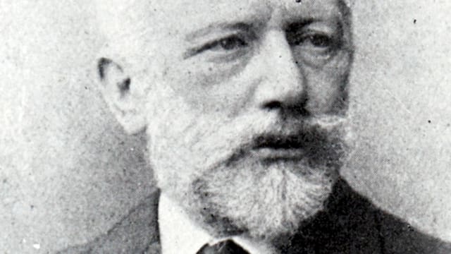 Schwarz-Weiss-Porträt von Peter Tschaikowsky. Schwarz-Weiss-Porträt von Peter Tschaikowsky.