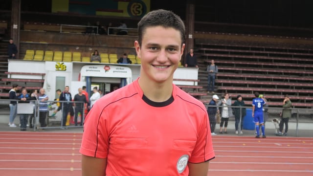Gian Feller im Stadion Bern-Neufeld Gian Feller im Stadion Bern-Neufeld