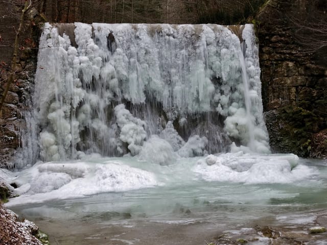 Ein Eisfall.