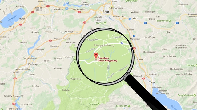 Klosterruine Rüeggisberg, Karte Klosterruine Rüeggisberg, Karte