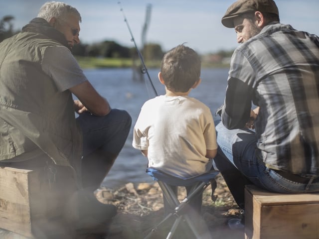 Drei Männer aus drei Generationen. Drei Männer aus drei Generationen.
