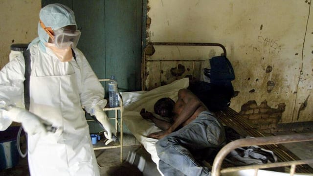 Ebola-Kranke im Kongo. Ebola-Kranke im Kongo.