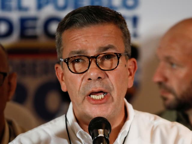 Oppositionsführer Blyde in einer ersten Ansprache nach den Wahlen Oppositionsführer Blyde in einer ersten Ansprache nach den Wahlen