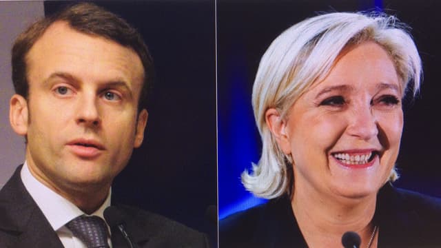 Emmanuel Macron e Marine Le Pen. Emmanuel Macron e Marine Le Pen.
