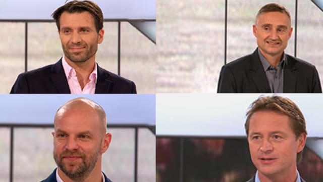 Die SRF-Experten Lars Weibel, Christian Weber, Mario Rottaris und Marc Reichert (im Uhrzeigersinn) glauben unisonio, dass die ZSC Lions den Titel holen werden. Die SRF-Experten Lars Weibel, Christian Weber, Mario Rottaris und Marc Reichert (im Uhrzeigersinn) glauben unisonio, dass die ZSC Lions den Titel holen werden.