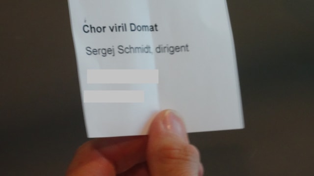Josefina Blumenthal-Cadruvi ha tratg il chor viril Domat. Josefina Blumenthal-Cadruvi ha tratg il chor viril Domat.