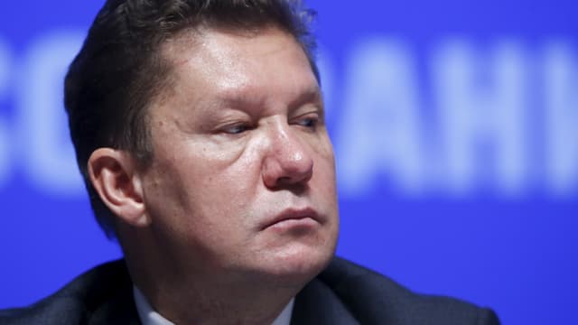 Der Gazprom-Chef an einer Medienkonferenz Der Gazprom-Chef an einer Medienkonferenz