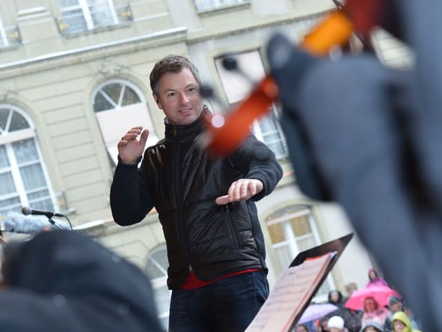 Christoph Walter auf der Bühne.