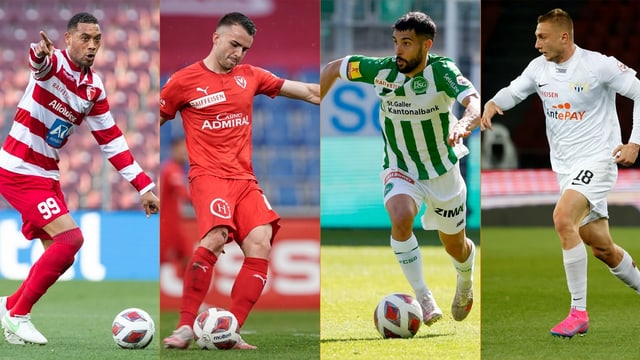 Sion, Vaduz, St. Gallen und der FC Zürich. Sion, Vaduz, St. Gallen und der FC Zürich.