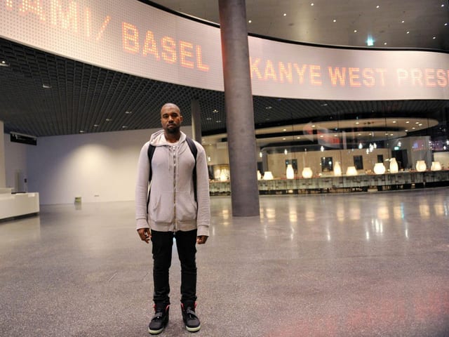 Kanye West an der Art Basel. Kanye West an der Art Basel.