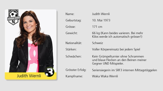 Kommt mit ihrem Charme an jedem Fussballer vorbei: SRF 3 Moderatorin Judith Wernli. Kommt mit ihrem Charme an jedem Fussballer vorbei: SRF 3 Moderatorin Judith Wernli.