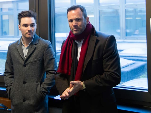 Dominik Baldauf und sein Strafverteidiger. Dominik Baldauf und sein Strafverteidiger.