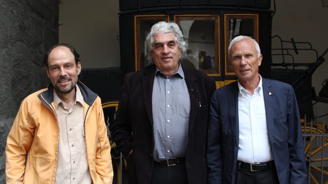 Gruppenbild von Werner Bellwald, Roland Huber und Herbert Volken. Gruppenbild von Werner Bellwald, Roland Huber und Herbert Volken.