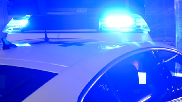 Blaulicht auf Polizeiauto Blaulicht auf Polizeiauto