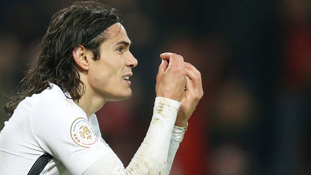 PSG-Stürmer Edinson Cavani. PSG-Stürmer Edinson Cavani.