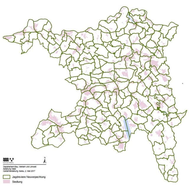 Karte Neueinteilung Jagdreviere Karte Neueinteilung Jagdreviere
