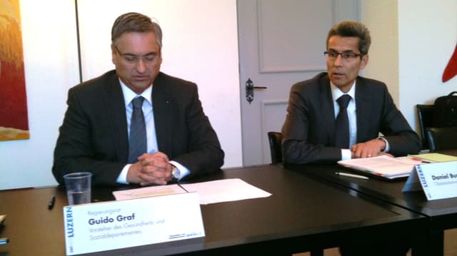 Regierungsrat Guido Graf und Oberstaatsanwalt Daniel Burri. Regierungsrat Guido Graf und Oberstaatsanwalt Daniel Burri.